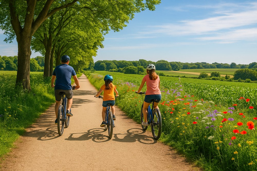 En famille sur la voie verte du Youtar